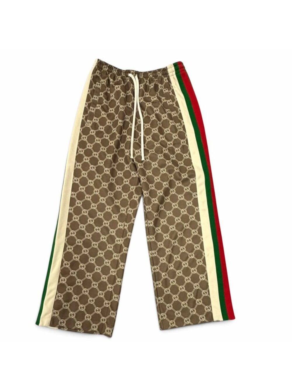 Gucci Interlocking G Web Stripe Truck Pants Brown XS